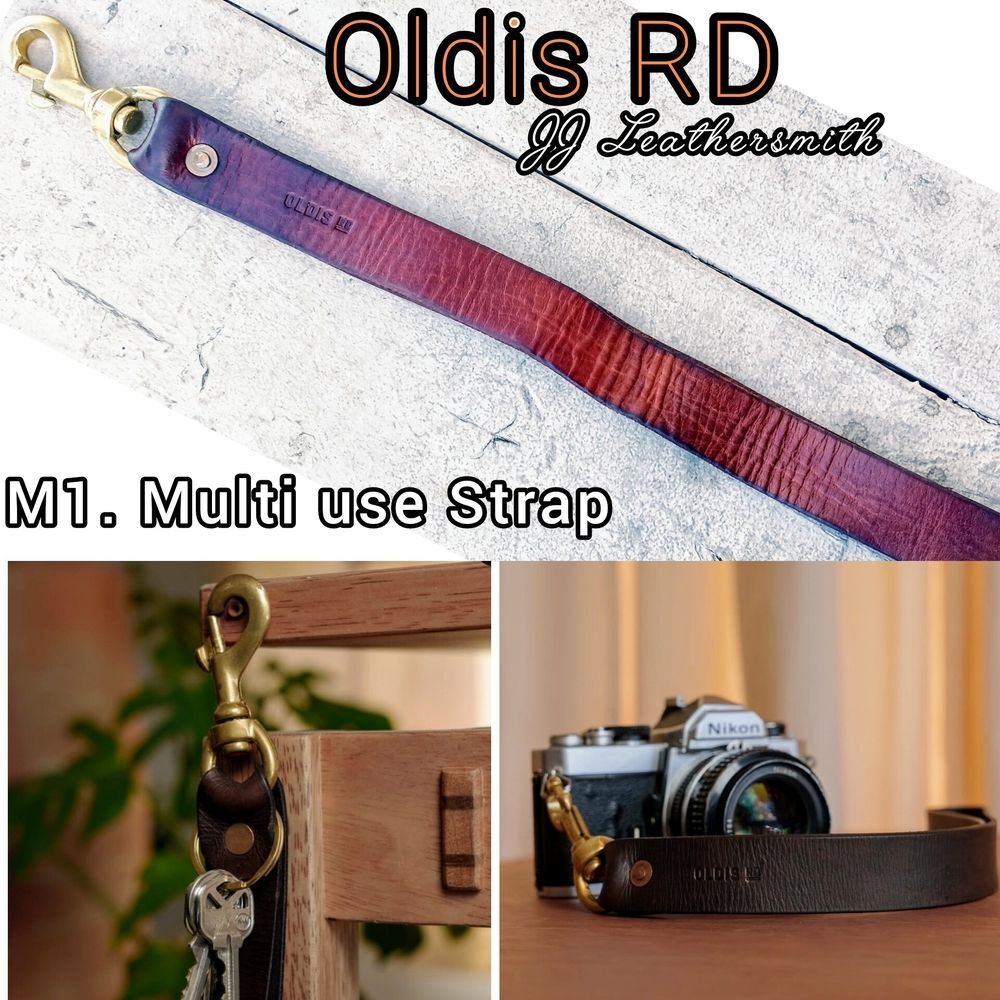 Oldis RD Road JJ Leathersmith-leather M1 Multi Use Camera Strap/leash Keychain